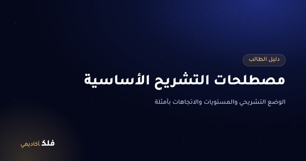 مصطلحات التشريح الأساسية: الوضع التشريحي والمستويات والاتجاهات بأمثلة