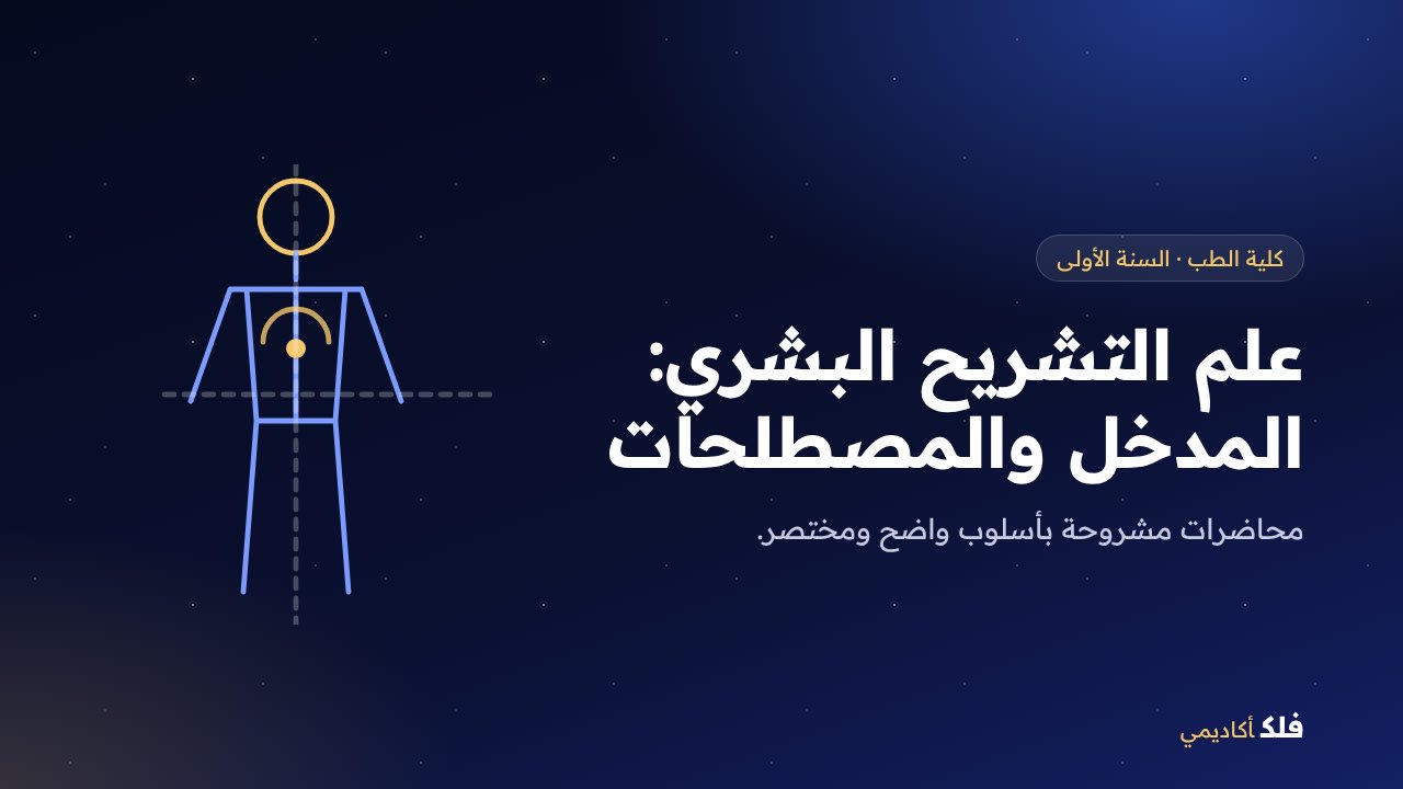 علم التشريح البشري: المدخل والمصطلحات